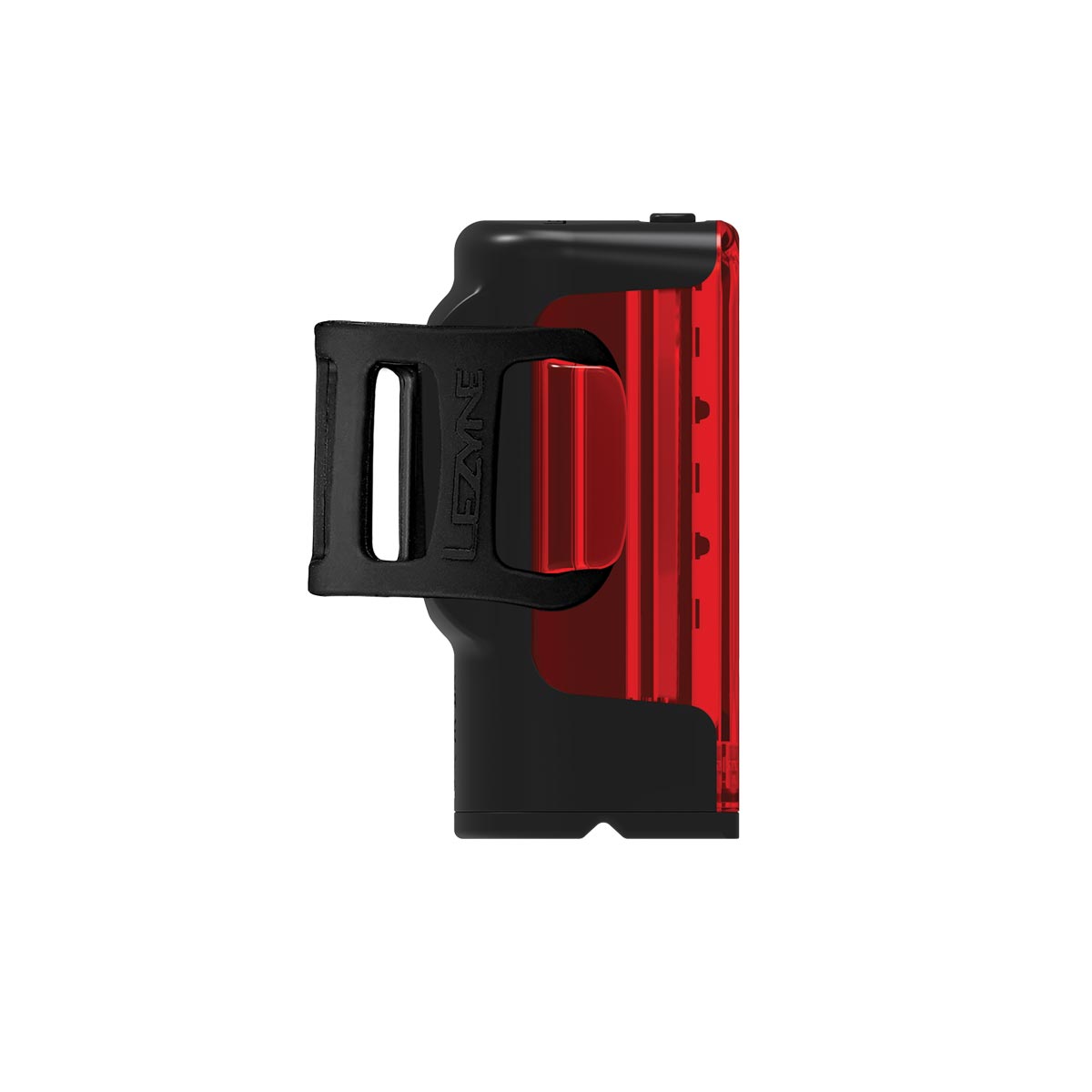 Side view of STRIP DRIVE 300+ REAR LED bike light, featuring its secure mounting strap and sleek design.