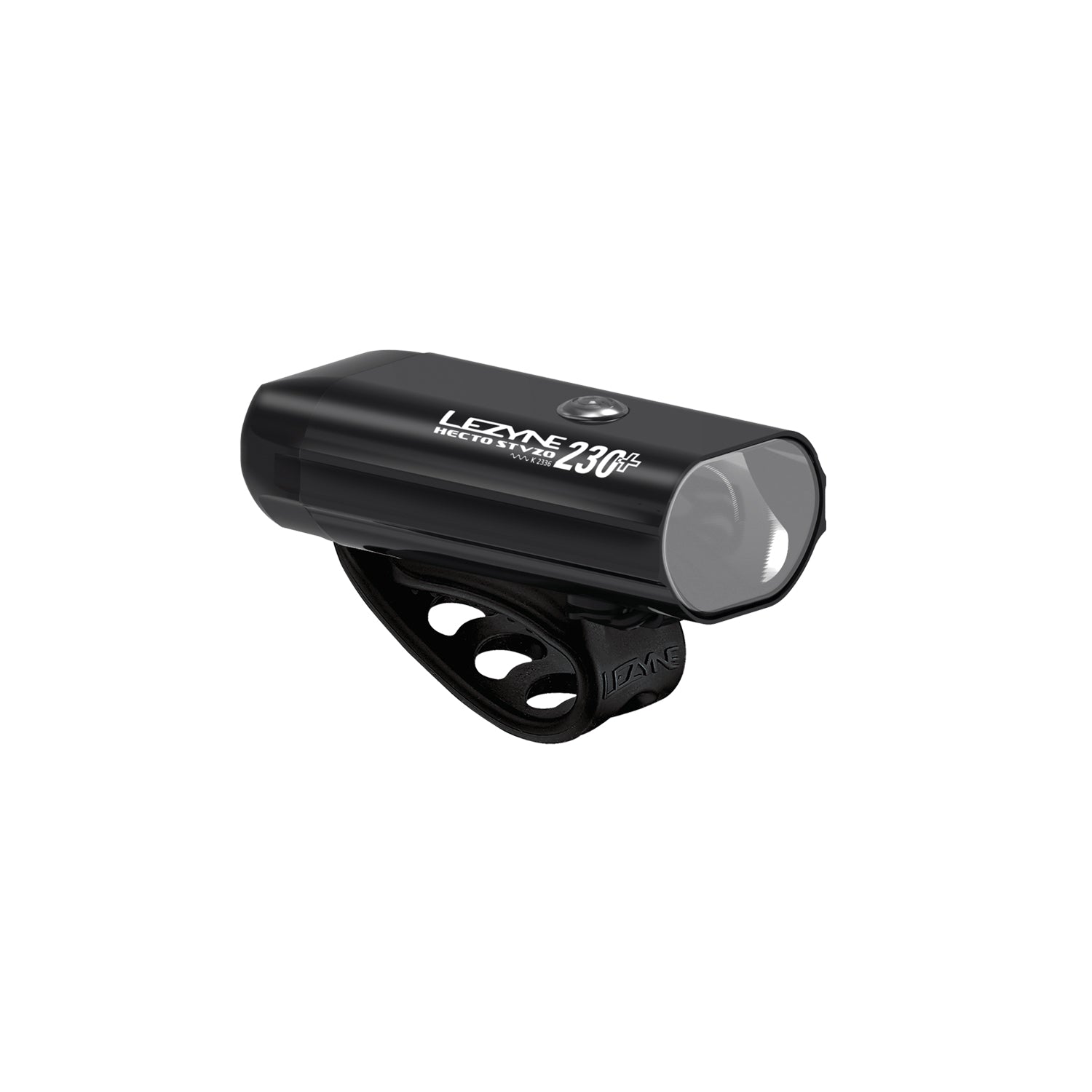 Lezyne HECTO StVZO 230+ LED front bike light with StVZO compliance, a durable CNC-machined aluminum body, and USB-C rechargeable design.
