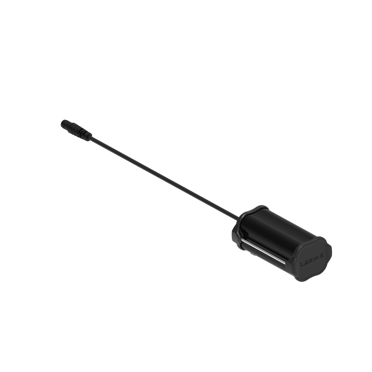 Lezyne POWER PACK XL battery pack featuring a DC Jack plug connection, designed to seamlessly power compatible wired LED bike lights for extended runtimes.