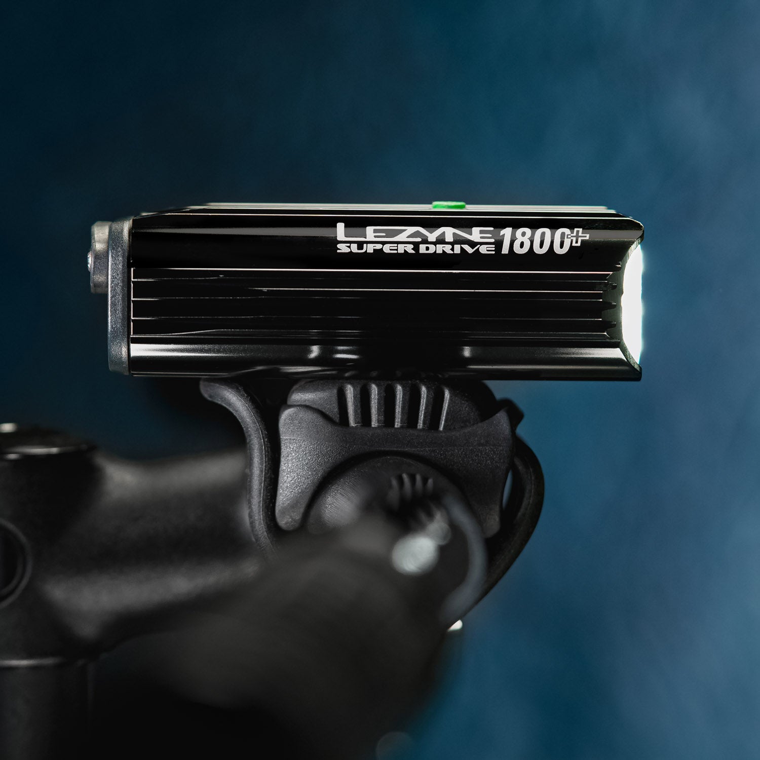 Side view of Super Drive 1800+ Smart LED bike light night cycling adventures.