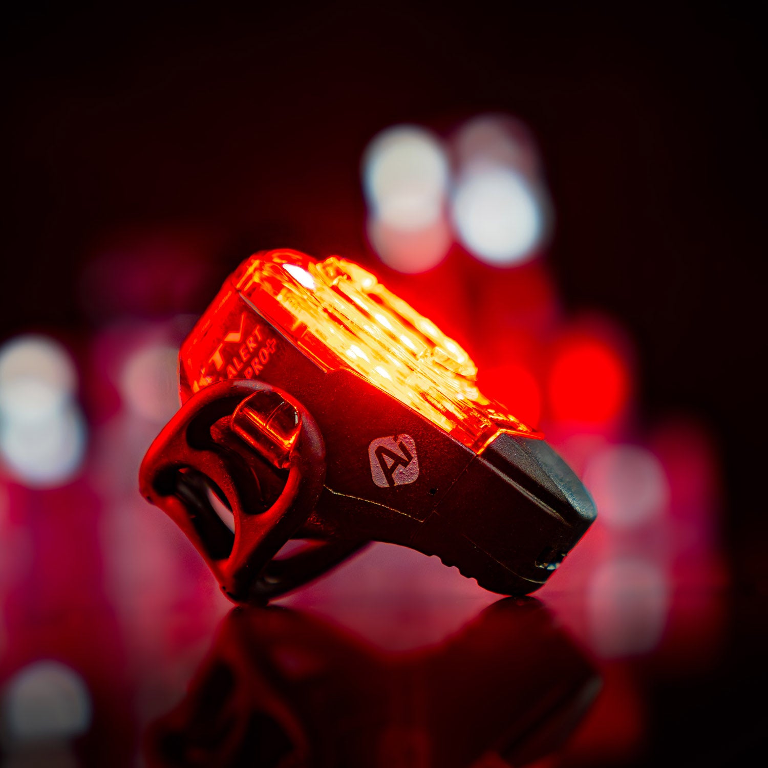 Lezyne KTV Pro+ Ai Alert LED rear bike light with secure mounting strap for versatile attachment to seat posts of all kinds of bicycles.