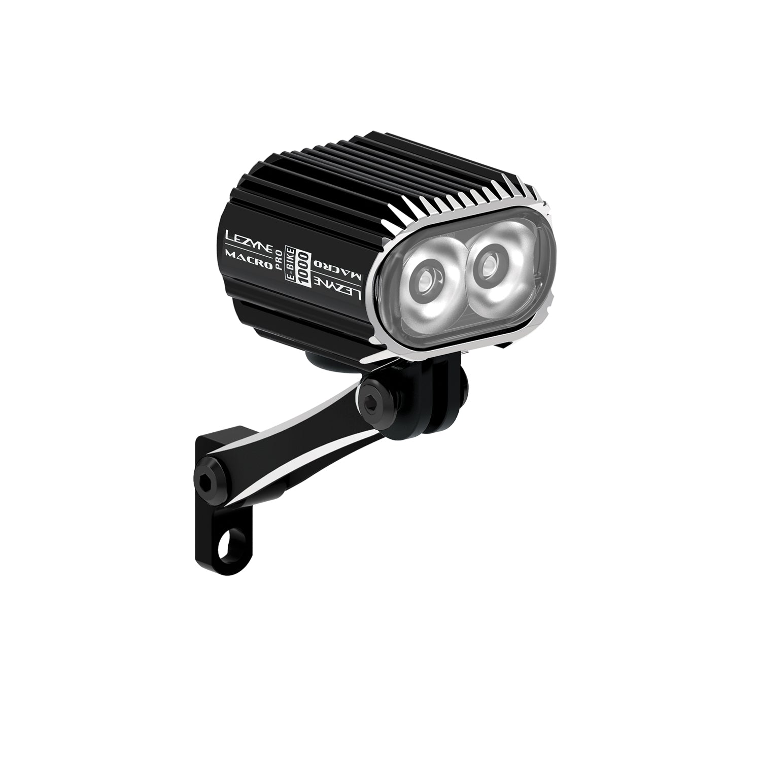 Lezyne E-Bike Macro Drive 1000, a front light with intelligent auto dim and MOR lens for superior visibility on e-bikes.