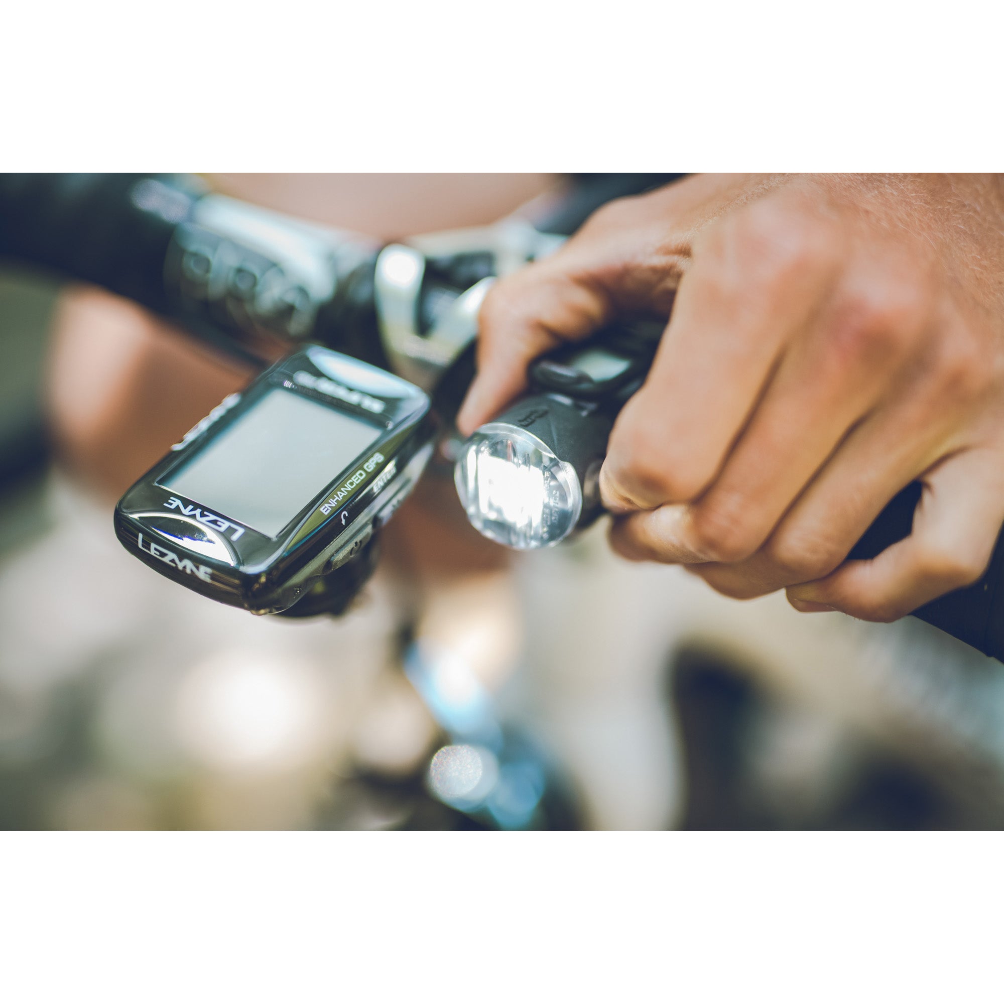 Black Femto USB Drive front bike light on a road bike