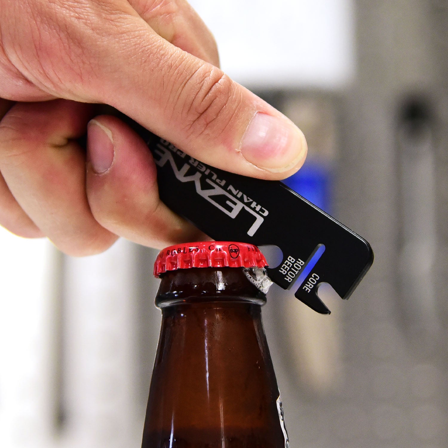 Multi Chain Pliers by Lezyne, featuring integrated chain breaker, rotor aligner, and bottle opener for versatile repairs.