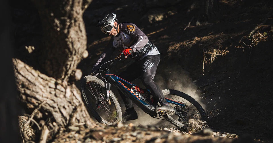 Cedric on mountain bike trail