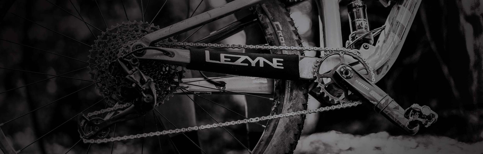 Closeup of a bicycle chain and gears on a bicycle.
