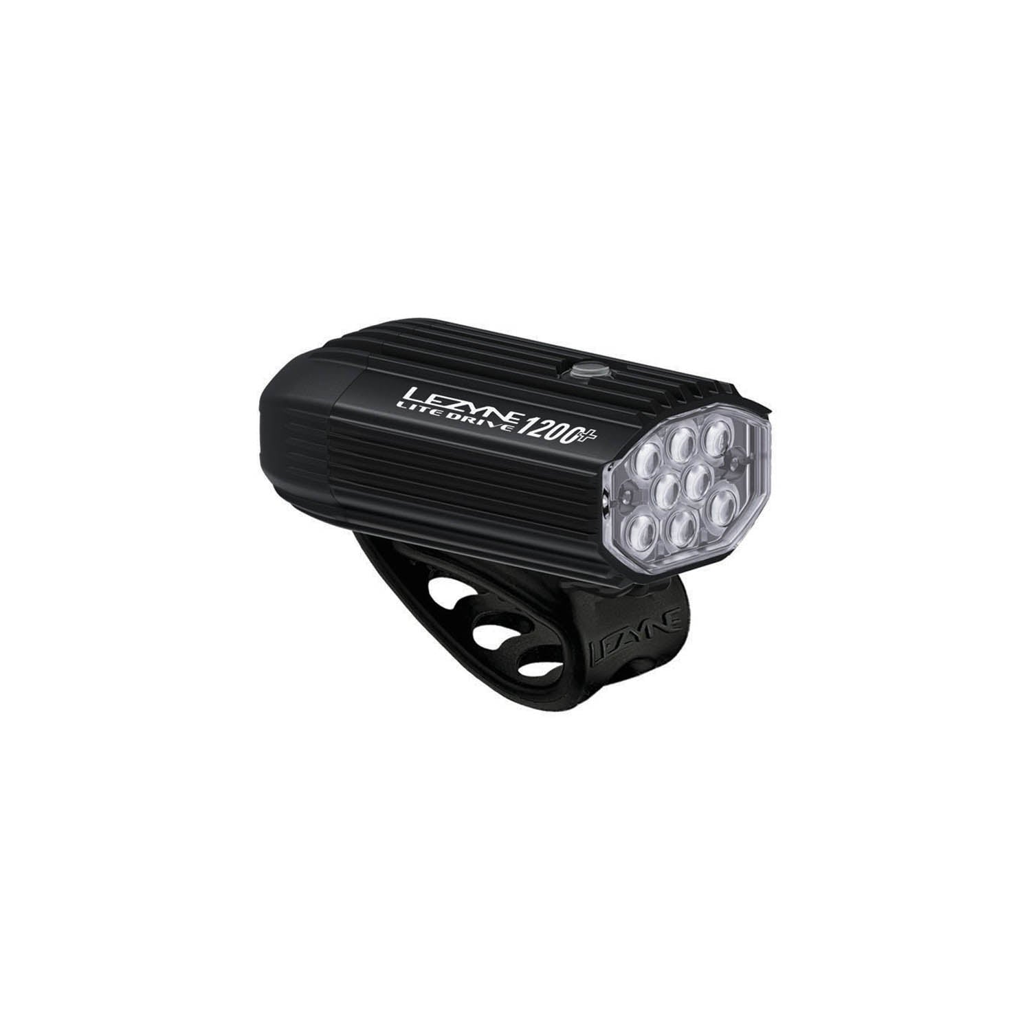 Lezyne Lite Drive 1200+ sleek LED front bike light, powerful and compact for reliable night cycling illumination.