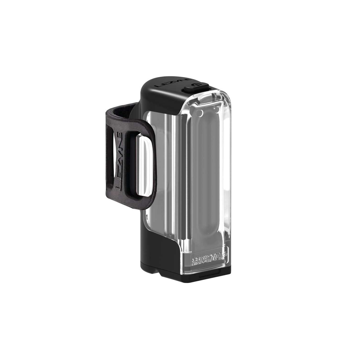 STRIP DRIVE+ LED front bike light, 700 lumens, Daytime Flash, 270-degree optics, USB-C charging, aero & round bar compatible.