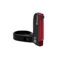 Lezyne STICK+ DRIVE SC REAR ultra-slim LED bike taillight with seat clamp mount, featuring a low-profile design, 270Â° visibility, and USB rechargeability.