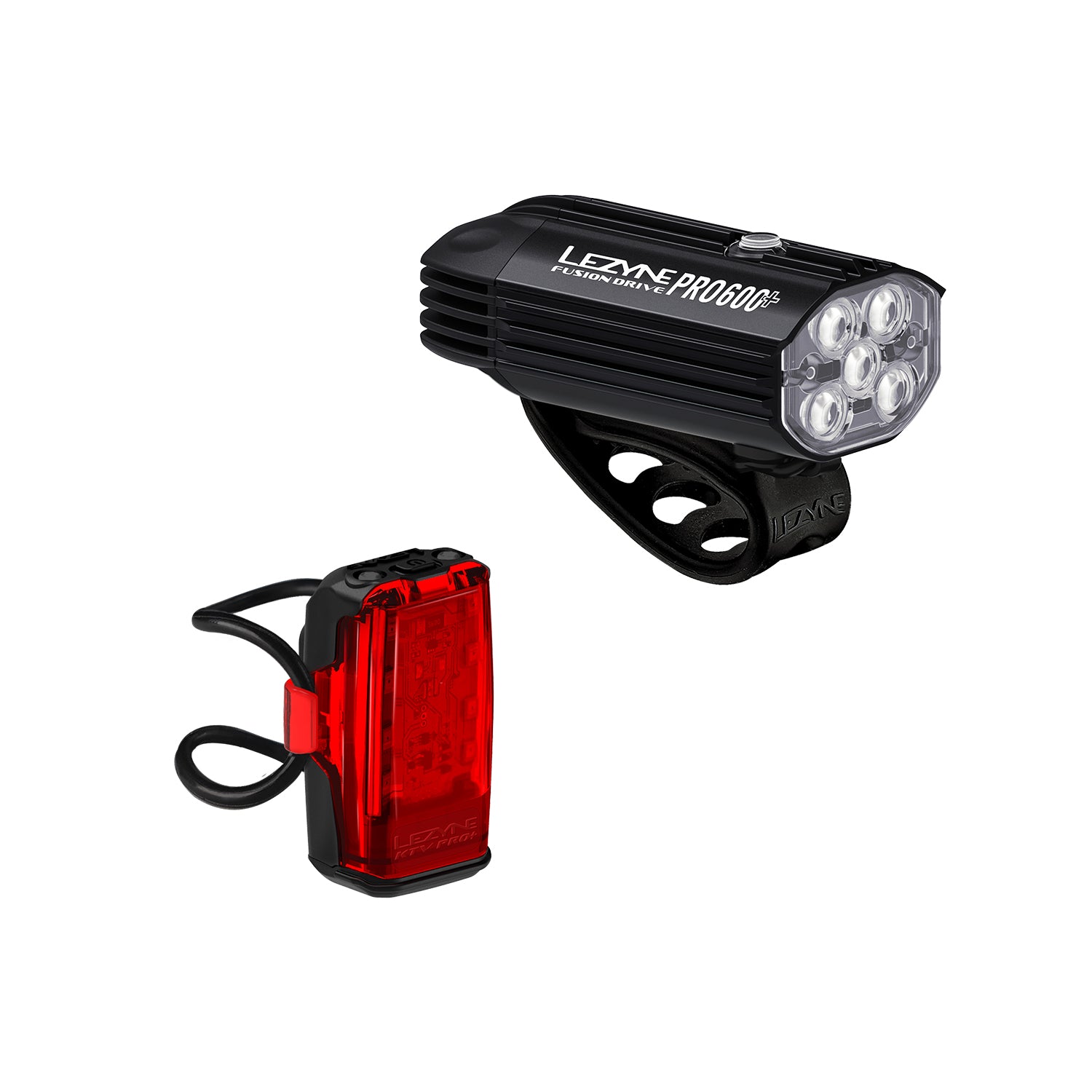 FUSION DRIVE PRO 600+ / KTV DRIVE PRO+ LED bike light bundle.
