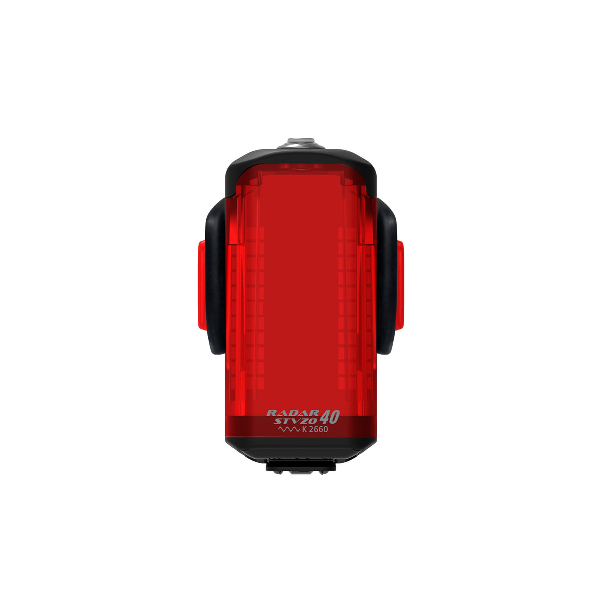 Front shot highlighting the engineered StVZO lens and LEDs of the Lezyne Radar StVZO Rear radar bike light.