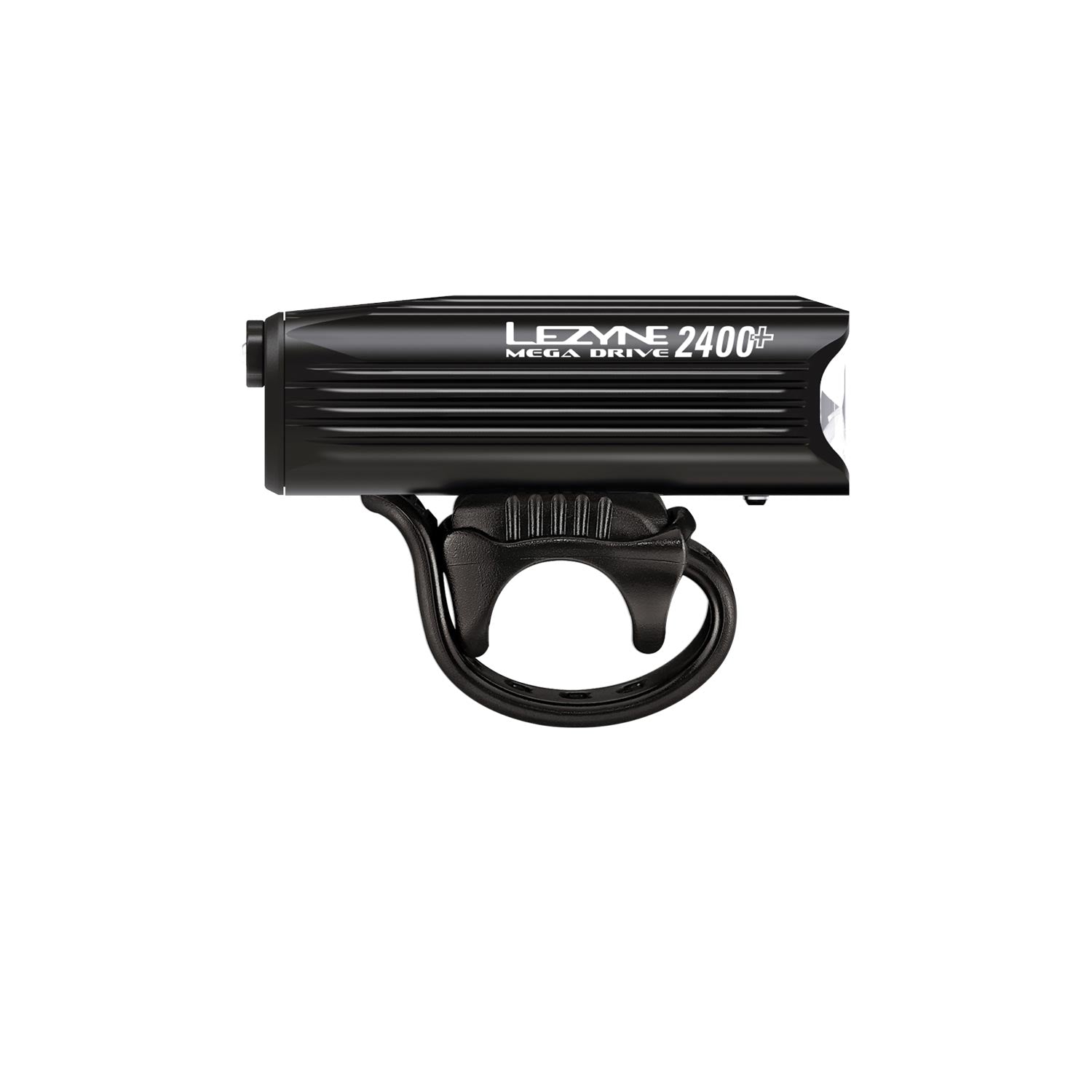 Side view of Mega Drive 2400+ LED bike light, our brightest LED front bike light for night cycling.