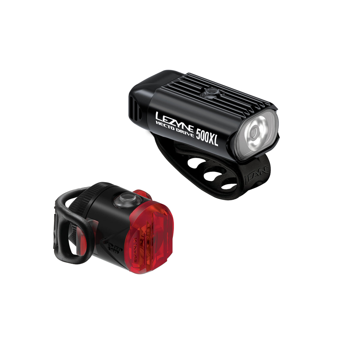 HECTO DRIVE 500XL & FEMTO USB-C Pair LED front & rear bike light set for road, commuter & gravel bikes, IPX7 waterproof.