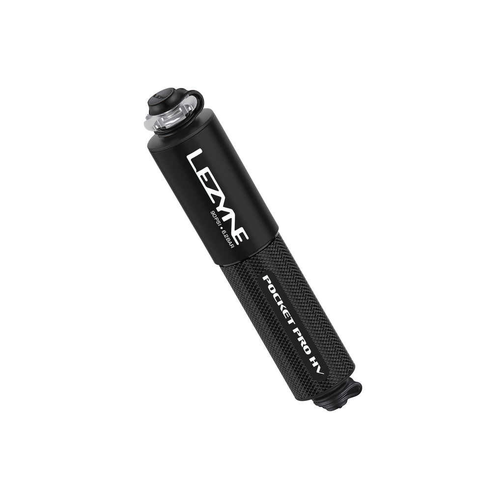 Pocket Drive Pro HV bike hand pump in Matte Black with ABS Flex Hose, built for gravel and MTB use.