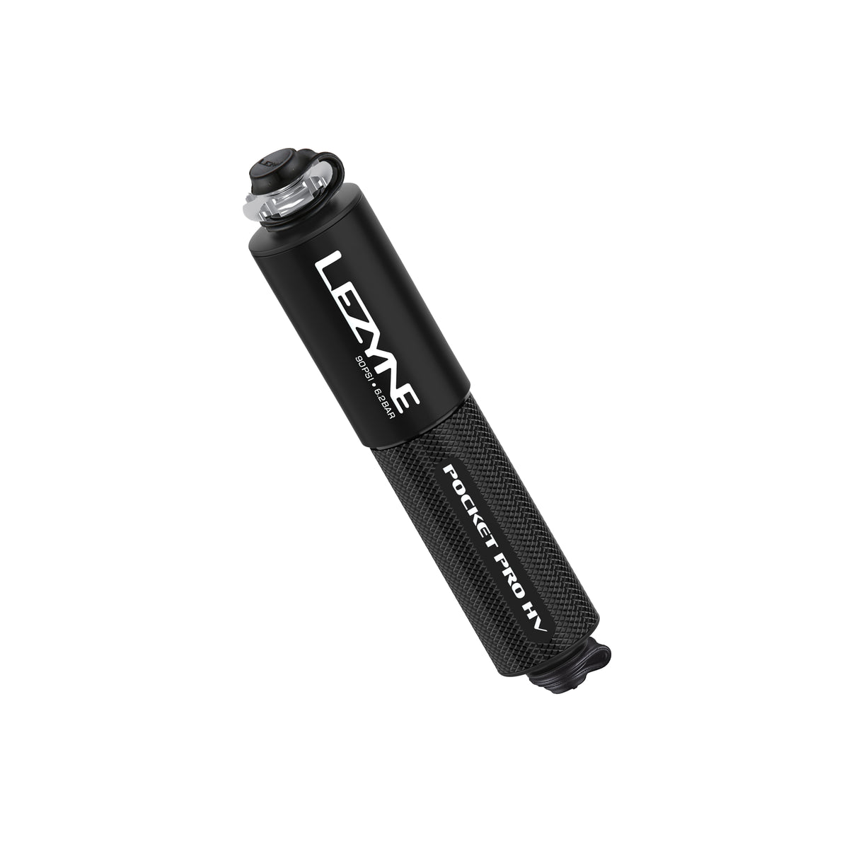 Pocket Drive Pro HV bike hand pump in Matte Black with ABS Flex Hose, built for gravel and MTB use.