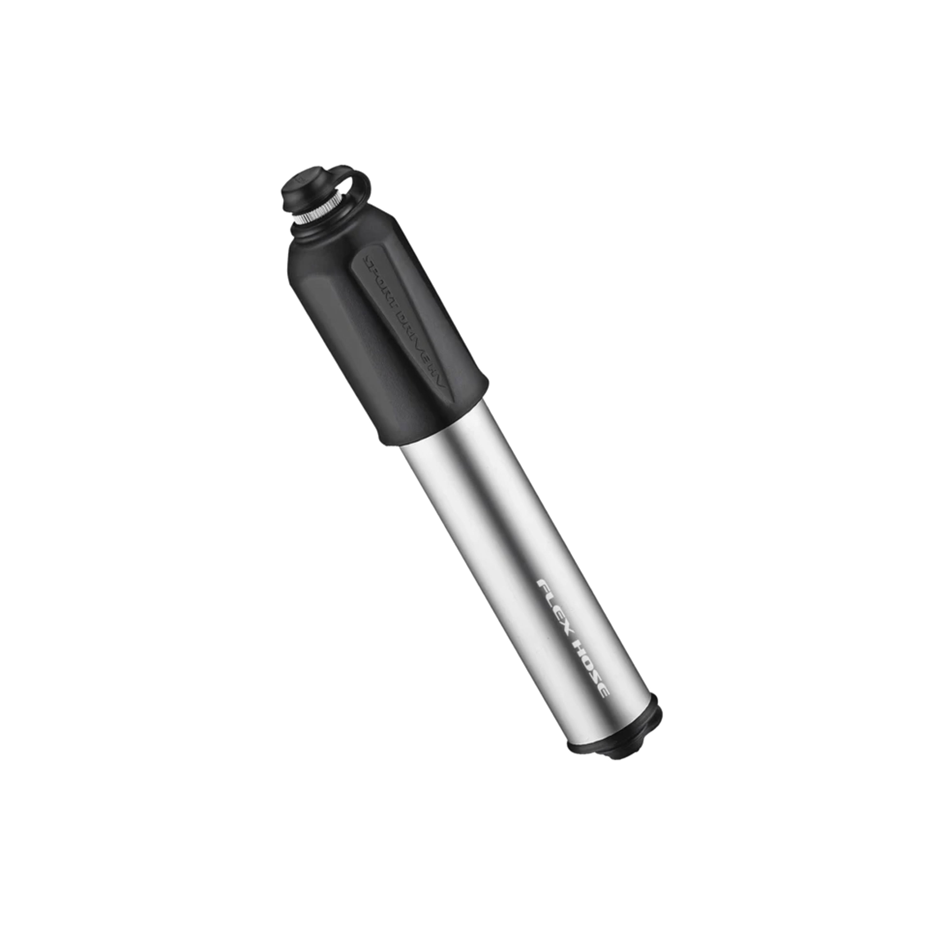 Lezyne Sport Drive HV is a compact bike hand pump with Flex Hose for high-volume tire inflation on rough terrain.