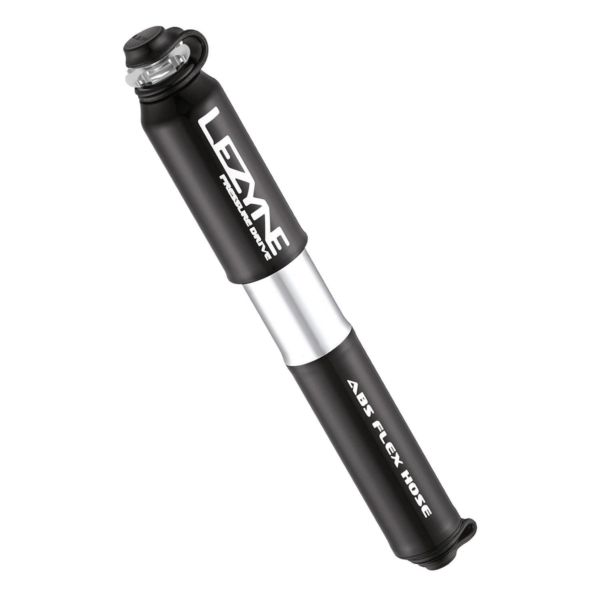 Side view of the Pressure Drive bike hand pump with ABS Flex Hose and Composite Matrix mount, displayed on white background.